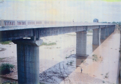 Bridge across Godavari River near Shahagad